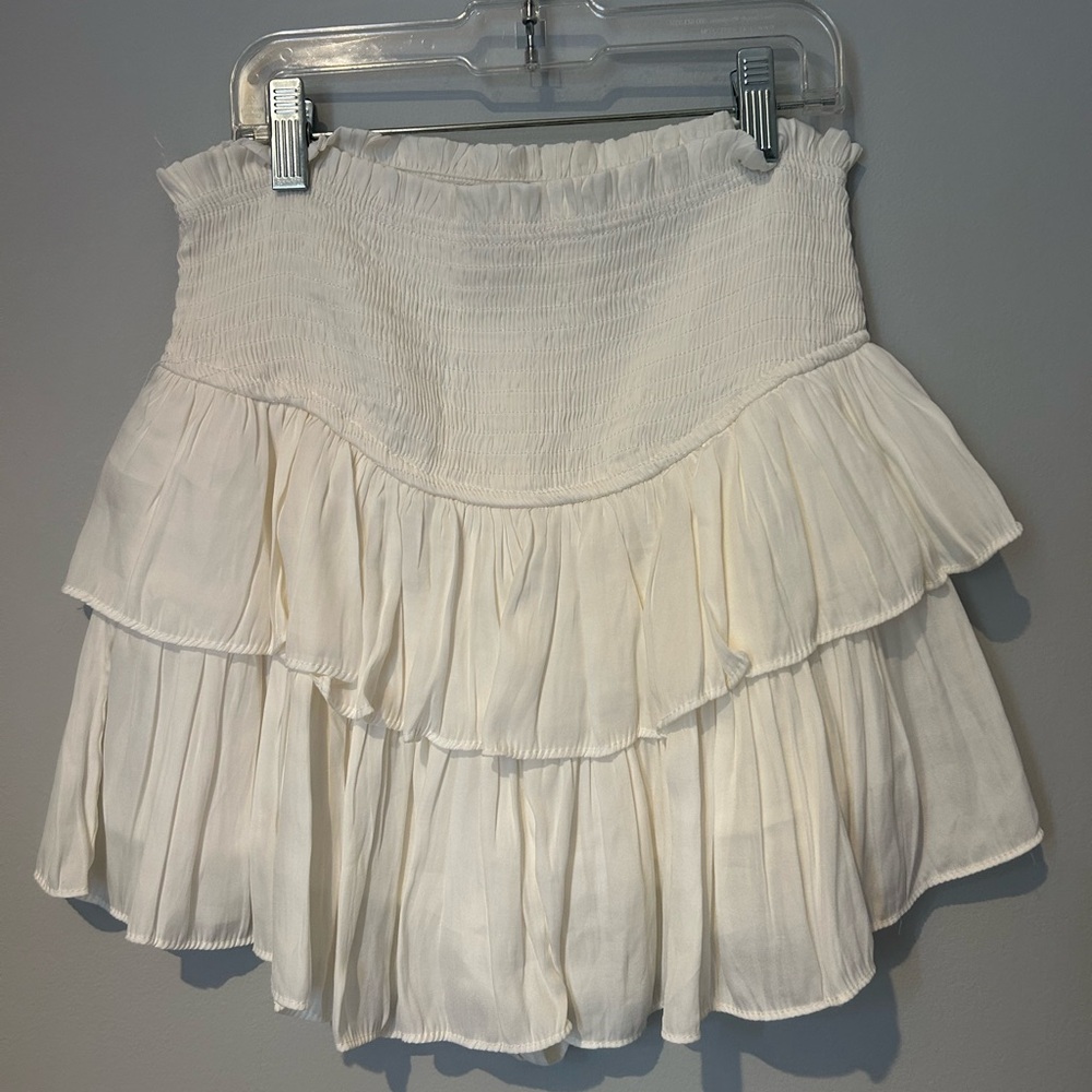 White ruffle skirt